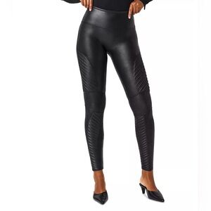 NWOT SPANX MOTO FAUX LEATHER LEGGINGS